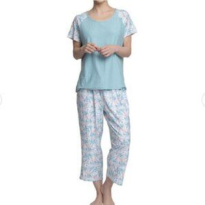 White Orchid 2 PC PJ Set Pants & Top Women's Pajama Size Small